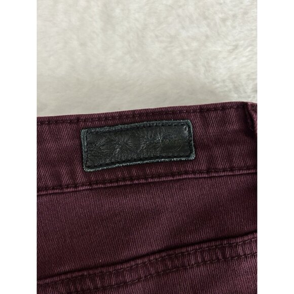 Adriano Goldschmied Jeans Womens 28R Maroon The Farrah Skinny High Rise - Picture 9 of 16